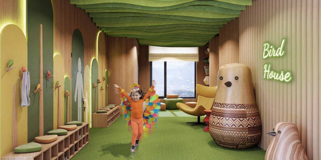 ecological kidsroom in the hotel
design and visualization by dina cheliadina