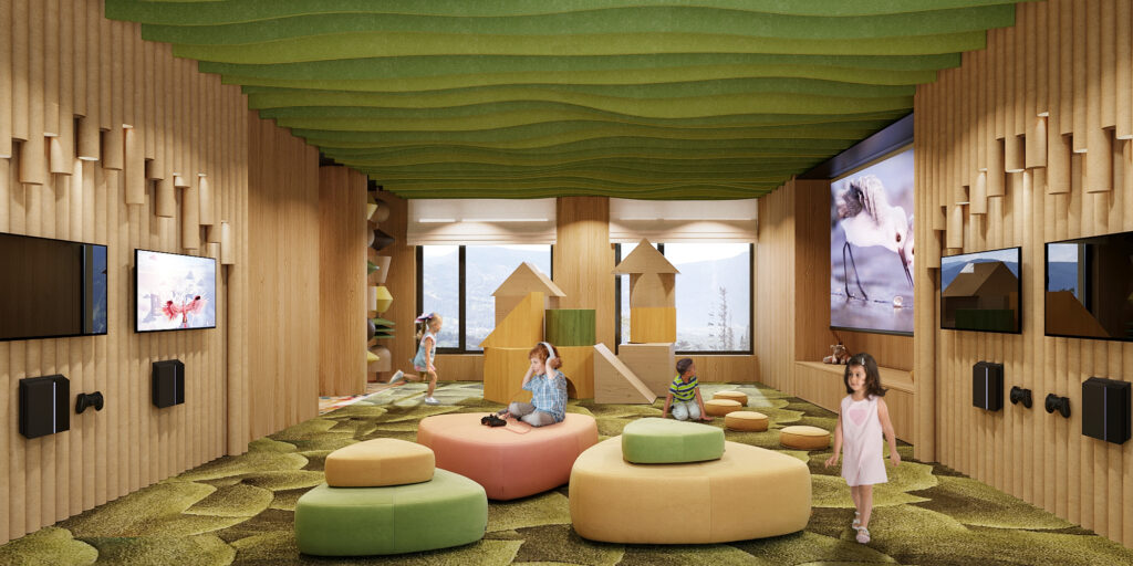 ecological kidsroom in the hotel
design and visualization by dina cheliadina