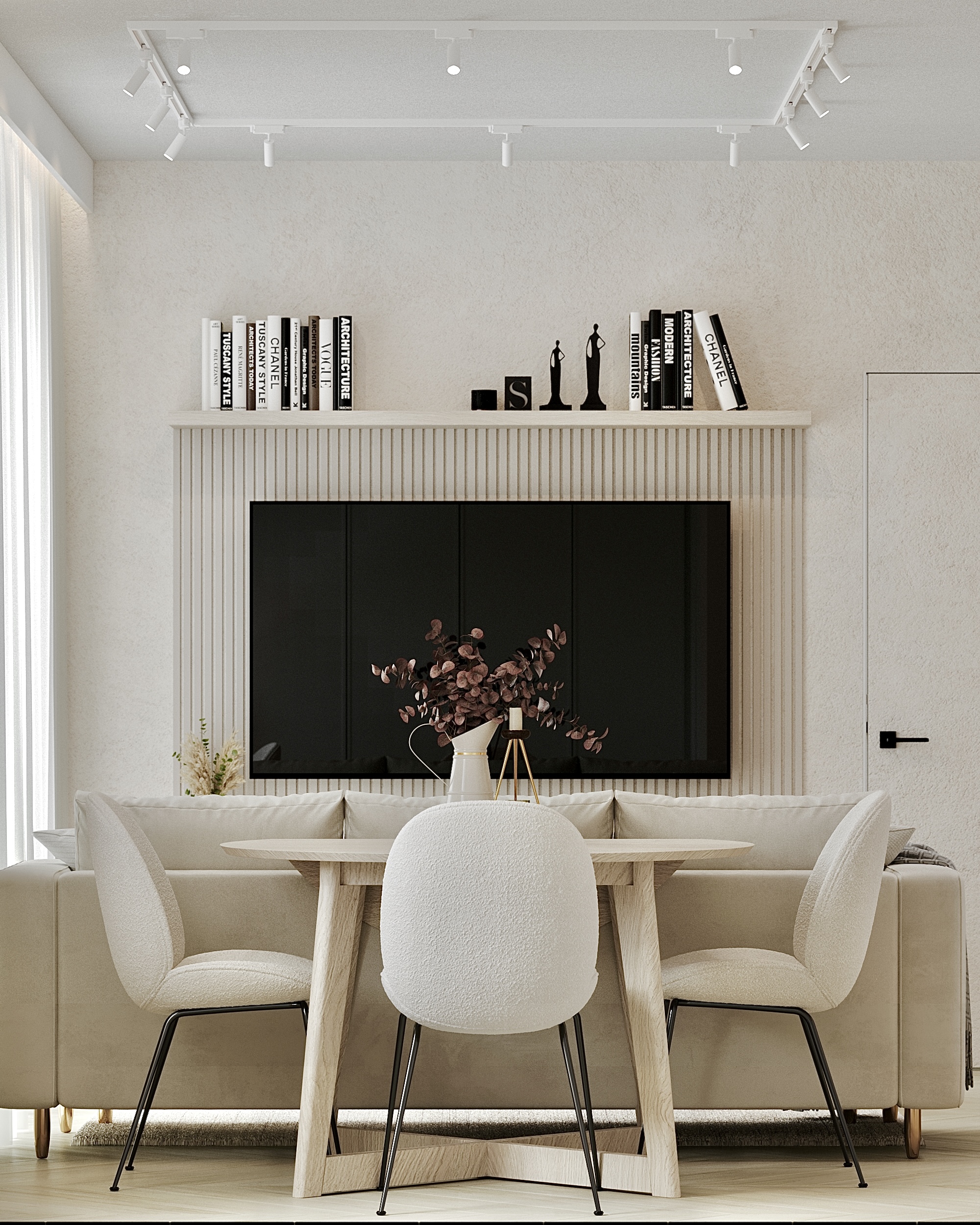 dinana studio visualization of apartment "Soft Touch" living room