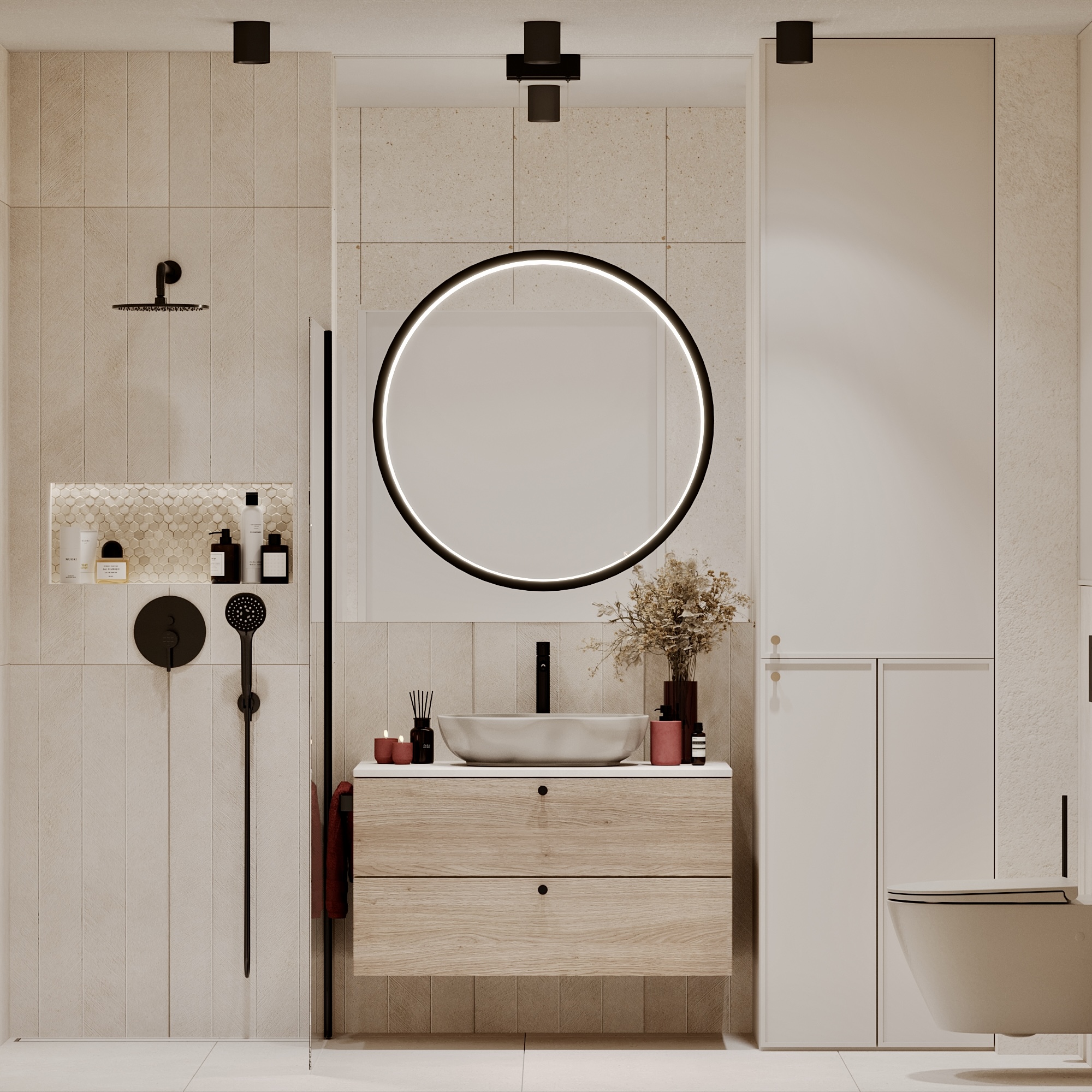 dinana studio visualization of apartment "Soft Touch" bathroom